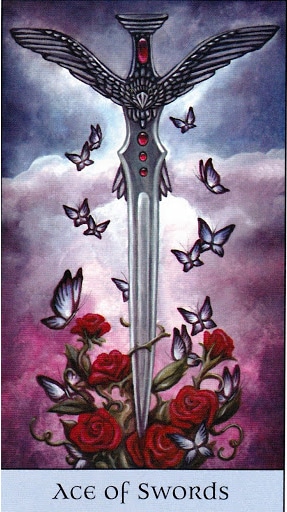 Lá Ace of Swords - Crystal Visions Tarot