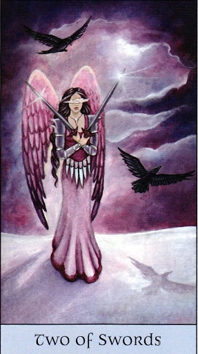 Lá Two of Swords - Crystal Visions Tarot