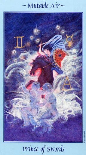 Lá Prince of Swords - Celestial Tarot