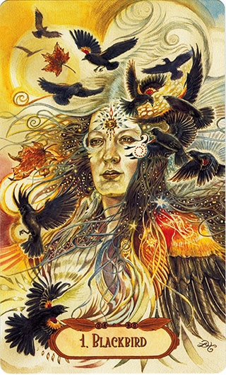 Lá 1. Blackbird – Winged Enchantment Oracle