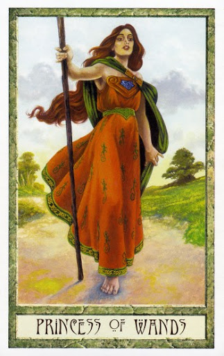 Ý nghĩa lá Princess of Wands trong bộ Druidcraft Tarot