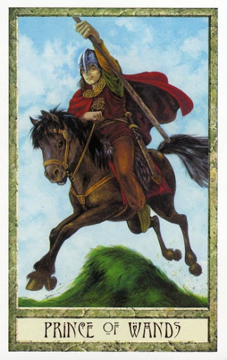 Ý nghĩa lá Prince of Wands trong bộ Druidcraft Tarot