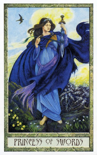 Ý nghĩa lá Princess of Swords trong bộ Druidcraft Tarot