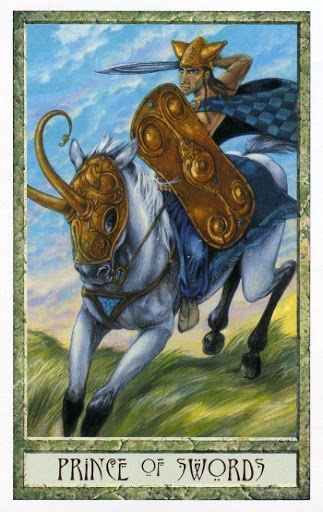 Ý nghĩa lá Prince of Swords trong bộ Druidcraft Tarot