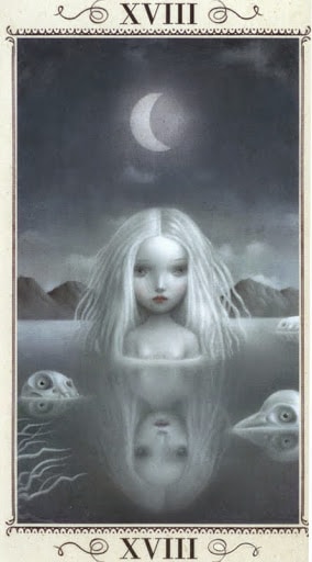 Lá XVIII. The Moon - Nicoletta Ceccoli Tarot