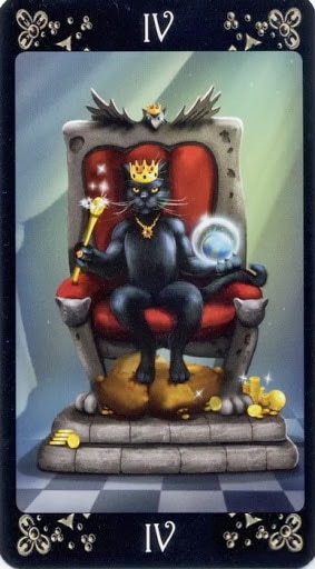 Lá IV. The Emperor – Black Cats Tarot