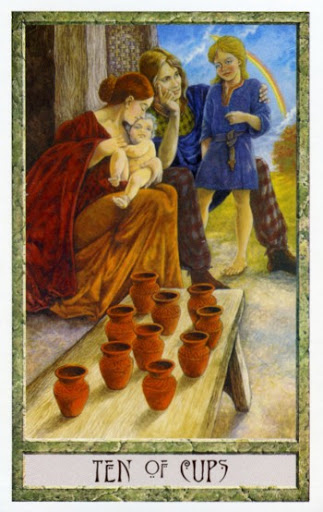 Ý nghĩa lá Ten of Cups trong bộ Druidcraft Tarot