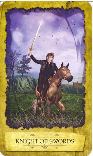Ý nghĩa lá Knight of Swords trong bộ Mystic Dreamer Tarot