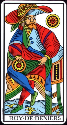 Ý nghĩa lá King of Pentacles trong bộ Tarot of Marseilles