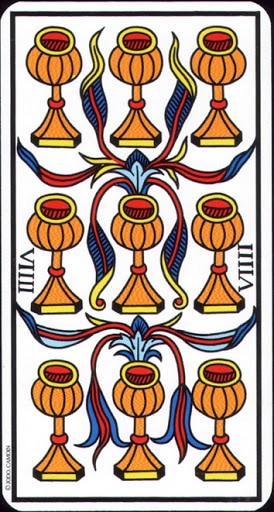 Ý nghĩa lá 9 of Cups trong bộ Tarot of Marseilles