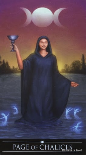 Ý nghĩa lá Page of Chalices trong bộ Silver Witchcraft Tarot