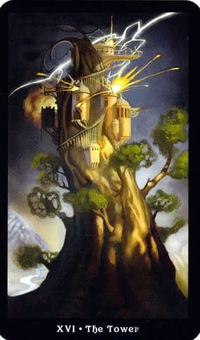 Ý nghĩa lá XVI - The Tower trong bộ Steampunk Tarot