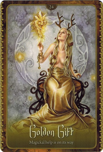 Ý nghĩa lá Golden Gift trong bộ Wild Wisdom of The Faery Oracle