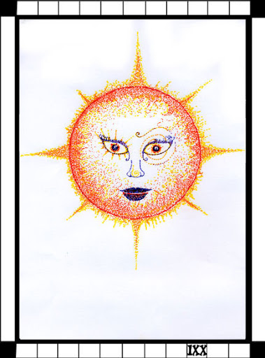 Lá The Sun trong bộ bài Transparent Tarot