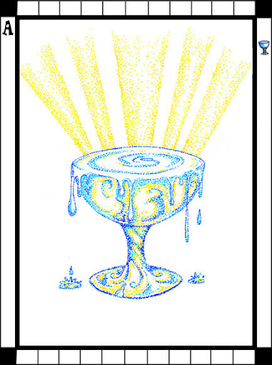 Lá Ace of Cups trong bộ bài Transparent Tarot