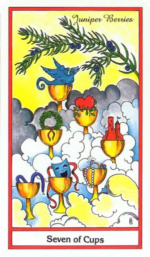 Ý nghĩa lá 7 of Cups trong bộ bài Herbal Tarot