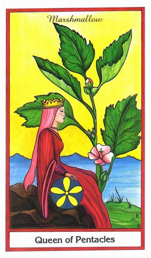 Ý nghĩa lá Queen of Pentacles trong bộ bài Herbal Tarot