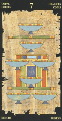 Ý nghĩa lá 7 of Chalices trong bộ bài Egyptian Tarot