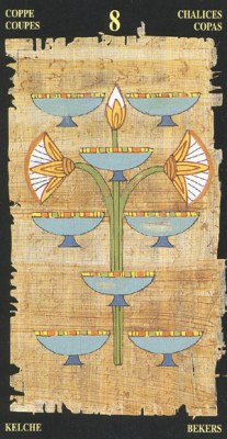 Ý nghĩa lá 8 of Chalices trong bộ bài Egyptian Tarot