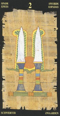 Ý nghĩa lá 2 of Swords trong bộ bài Egyptian Tarot