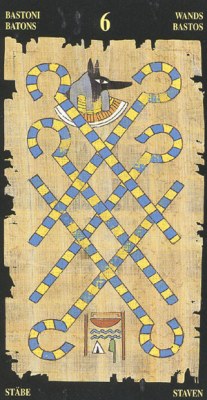 Ý nghĩa lá 6 of Wands trong bộ bài Egyptian Tarot
