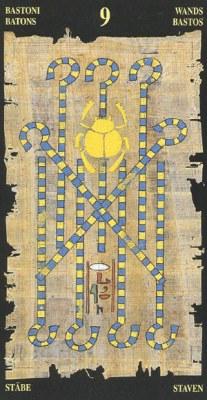 Ý nghĩa lá 9 of Wands trong bộ bài Egyptian Tarot