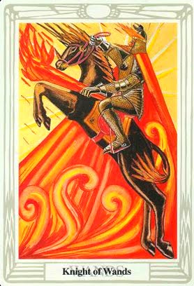 Lá Knight of Wands – Aleister Crowley Thoth Tarot