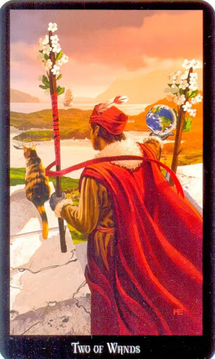 Lá Two of Wands – Witches Tarot