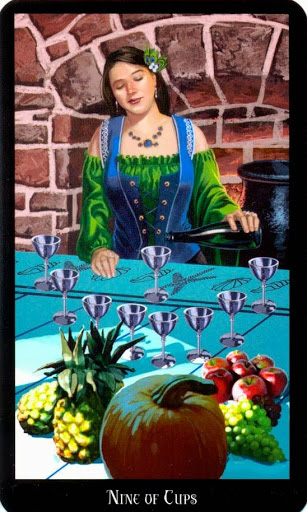 Ý nghĩa lá Nine of Cups trong bộ bài Witches Tarot