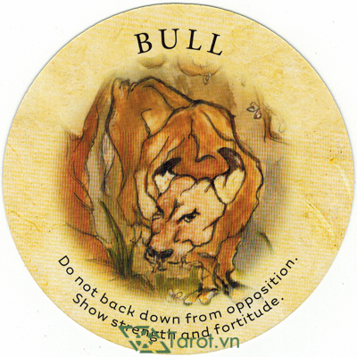 Ý nghĩa lá Bull trong bộ bài Tea Leaf Fortune Cards