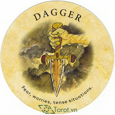 Ý nghĩa lá Dagger trong bộ bài Tea Leaf Fortune Cards