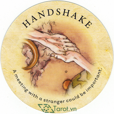 Ý nghĩa lá Handshake trong bộ bài Tea Leaf Fortune Cards