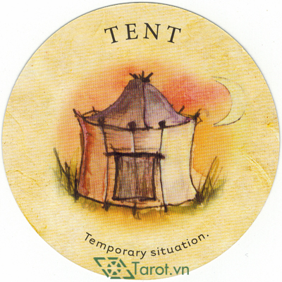Ý nghĩa lá Tent trong bộ bài Tea Leaf Fortune Cards