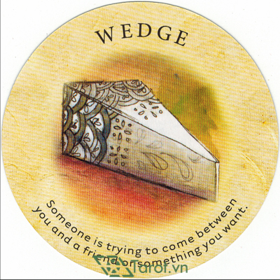 Ý nghĩa lá Wedge trong bộ bài Tea Leaf Fortune Cards