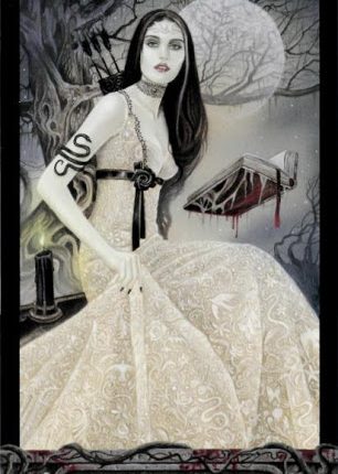 Lá Bài II. The Priestess – Tarot of Vampyres