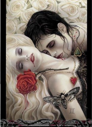 Lá Bài VI. The Lovers – Tarot of Vampyres