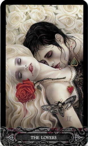 Ý nghĩa lá bài VI. The Lovers trong bộ bài Tarot of Vampyres