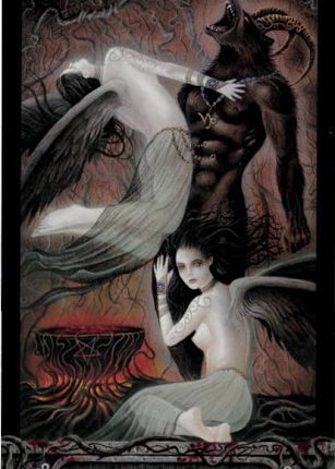 Lá Bài XV. The Devil – Tarot of Vampyres