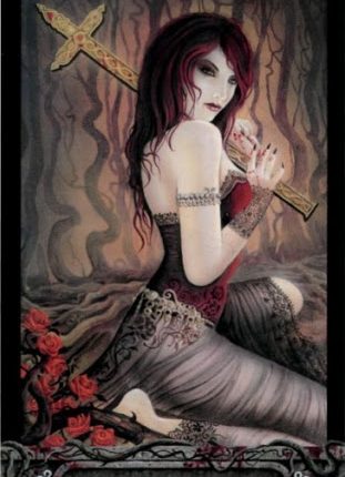 Lá Bài Daughter of Scepters – Tarot of Vampyres