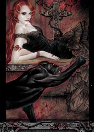 Lá Bài Queen of Scepters – Tarot of Vampyres