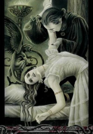 Lá Bài Four of Grails – Tarot of Vampyres