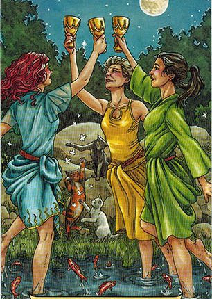 Lá Three of Cups – Everyday Witch Tarot