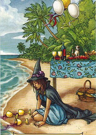 Lá Five of Cups – Everyday Witch Tarot