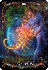 Lá 08. Scorpius – Astrology Oracle Cards 1