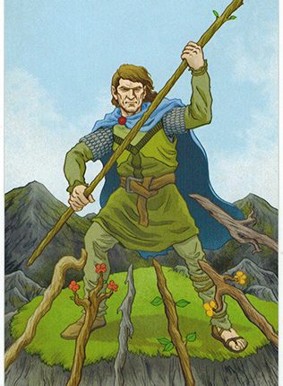 Lá Seven of Wands – Llewellyn’s Classic Tarot