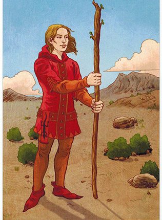 Lá Page of Wands – Llewellyn’s Classic Tarot