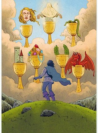 Lá Seven of Cups – Llewellyn’s Classic Tarot
