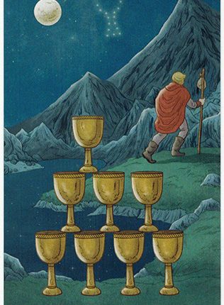 Lá Eight of Cups – Llewellyn’s Classic Tarot