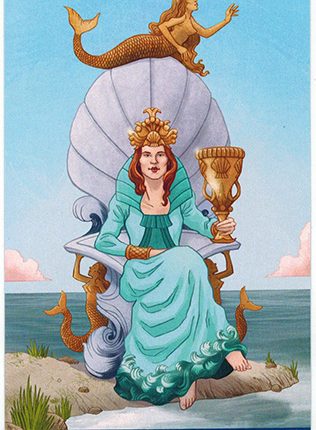 Lá Queen of Cups – Llewellyn’s Classic Tarot