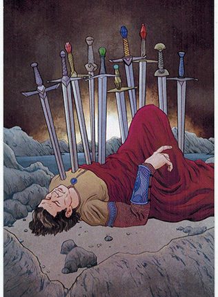 Lá Ten of Swords – Llewellyn’s Classic Tarot
